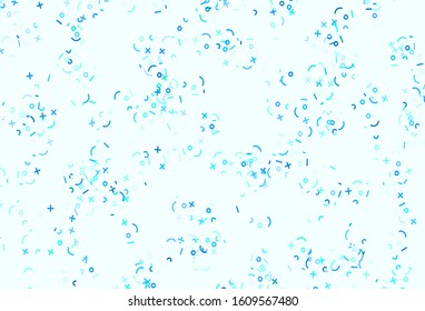 Light Blue, Green vector layout with algebra elements. Modern geometrical illustration with numerals. Best design a poster, banner of a math college.