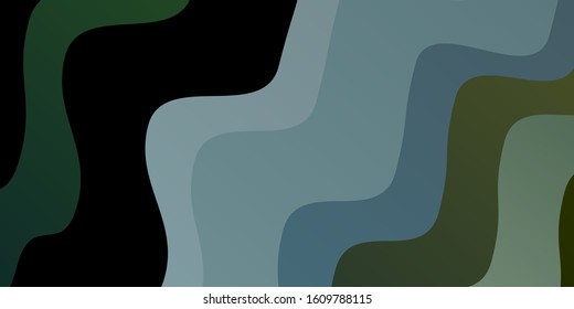 Light Blue, Green vector layout with circular arc. Brand new colorful illustration with bent lines. Best design for your posters, banners.