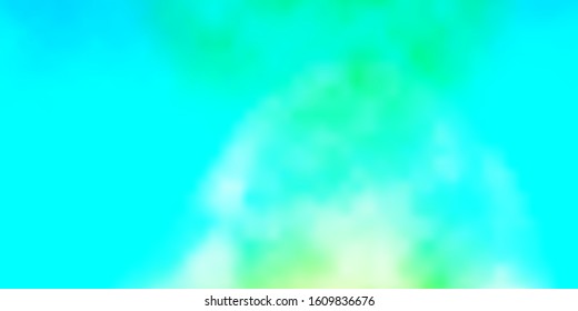 Light Blue, Green vector layout with cloudscape. Shining illustration with abstract gradient clouds. Pattern for your commercials.