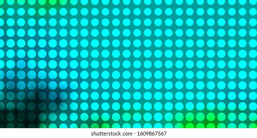 Light Blue, Green vector layout with circles. Illustration with set of shining colorful abstract spheres. Design for your commercials.