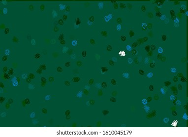 Light Blue, Green vector layout with circle shapes. Blurred decorative design in abstract style with bubbles. Pattern for beautiful websites.