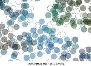 Light Blue, Green vector layout with circle shapes. Abstract illustration with colored bubbles in nature style. Pattern for textures of wallpapers.