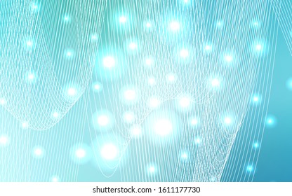 Light Blue, Green vector layout with festival confetti. Beautiful colored illustration with ribbon in celebration style. The pattern can be used for birthday gifts, congratulations.