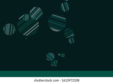Light Blue, Green vector layout with circle shapes. Glitter abstract illustration with blurred drops of rain. New template for your brand book.
