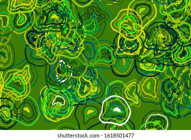 Light Blue, Green vector layout with curved lines. A shining illustration, which consists of curved lines. A new texture for your  ad, booklets, leaflets.