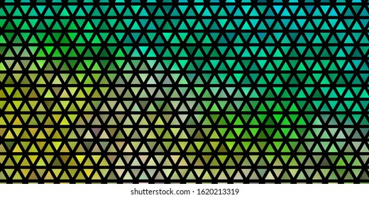 Light Blue, Green vector layout with lines, triangles. Beautiful illustration with triangles in nature style. Template for wallpapers.