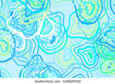 Light Blue, Green vector layout with wry lines. Colorful abstract illustration with gradient lines. Abstract design for your web site.