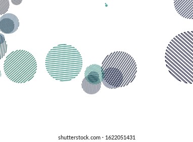 Light Blue, Green vector layout with circle shapes. Blurred bubbles on abstract background with colorful gradient. Pattern for beautiful websites.