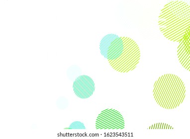 Light Blue, Green vector layout with circle shapes. Modern abstract illustration with colorful water drops. Design for poster, banner of websites.