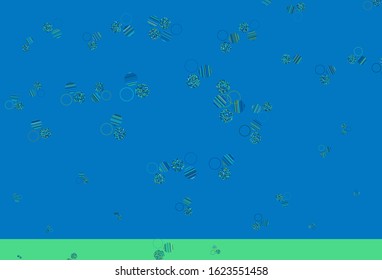 Light Blue, Green vector layout with circle shapes. Beautiful colored illustration with blurred circles in nature style. New template for your brand book.