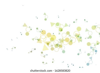 Light Blue, Green vector layout with circles, lines. Decorative design in abstract style with lines, dots. Pattern for booklets, leaflets