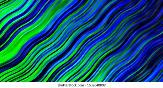 Light Blue, Green vector layout with circular arc. Illustration in abstract style with gradient curved.  Pattern for booklets, leaflets.