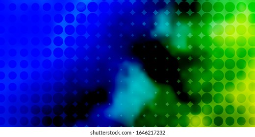 Diseño vectorial verde, azul claro con formas redondeadas. Ilustración colorida con puntos degradados en estilo natural. Patrón para sitios web.