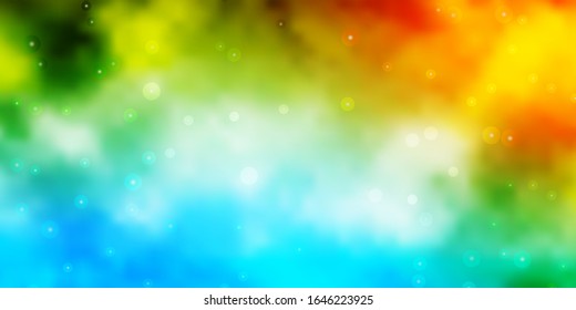 Light Blue, Green vector layout with bright stars. Colorful illustration with abstract gradient stars. Best design for your ad, poster, banner.