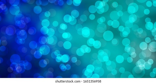 Light Blue, Green vector layout with circle shapes. Abstract illustration with colorful spots in nature style. New template for a brand book.