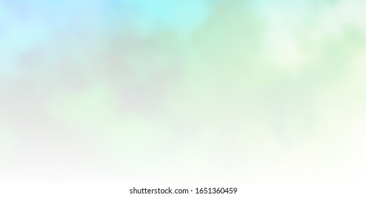 Light Blue, Green vector layout with cloudscape. Abstract illustration with colorful gradient clouds. Colorful pattern for appdesign.