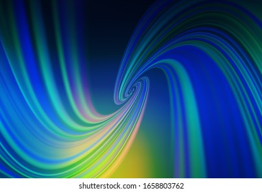Light Blue, Green vector layout with bent lines. A circumflex abstract illustration with gradient. A new texture for your  ad, booklets, leaflets.