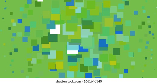 Azul claro, Diseño vectorial verde con líneas, rectángulos. Ilustración colorida con rectángulos y cuadrados degradados. Plantilla moderna para la página de inicio.