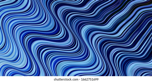 Light Blue, Green vector layout with curves. Abstract illustration with bandy gradient lines. Best design for your posters, banners.