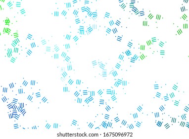 Light Blue, Green vector layout with flat lines, dots. Modern geometrical abstract illustration with Lines. Smart design for your business advert.