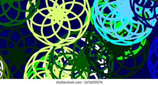 Light Blue, Green vector layout with circle shapes. Abstract illustration with colorful spots in nature style. Pattern for booklets, leaflets.