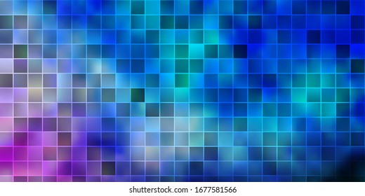 Light Blue, Green vector layout with lines, rectangles. Rectangles with colorful gradient on abstract background. Pattern for websites, landing pages.