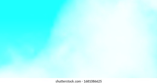 Azul claro, Diseño vectorial verde con paisaje nublado. Ilustración abstracta con nubes de gradiente coloridas. Plantilla para sitios web.