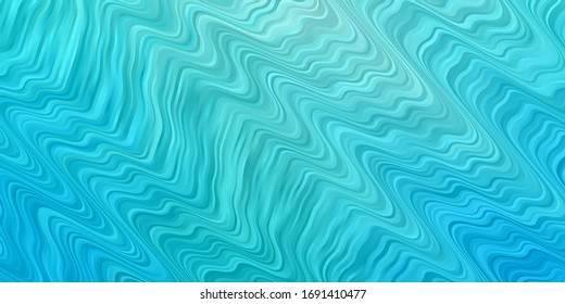 Azul claro, Diseño vectorial verde con líneas raras. Ilustración colorida, que consiste en curvas. Patrón para anuncios, anuncios.