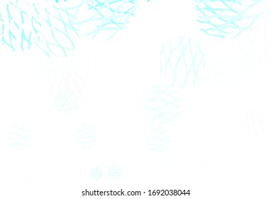 Light Blue, Green vector layout with circle shapes. Glitter abstract illustration with colorful dots, lines. Pattern for futuristic ad, booklets.