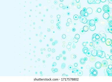 Light Blue, Green vector layout with circle shapes. Beautiful colorful illustration with circles, lines. Pattern for textures of wallpapers.