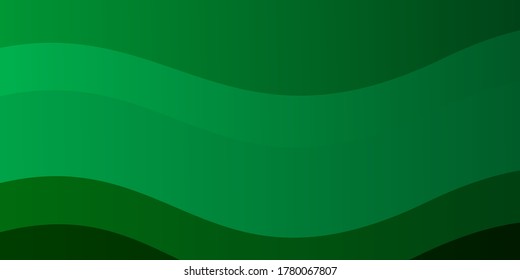 Light Blue, Green vector layout with curves. Bright sample with colorful bent lines, shapes. Pattern for commercials, ads.