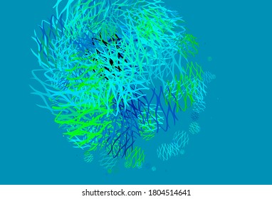 Light Blue, Green vector layout with wry lines. Colorful abstract illustration with gradient lines. A completely new template for your design.