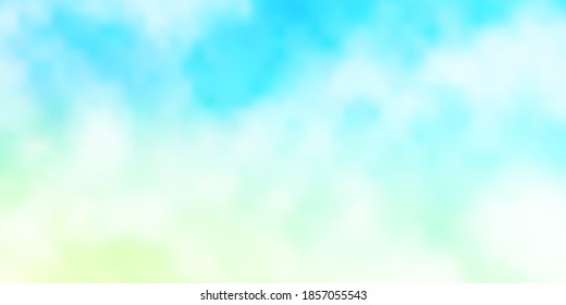 Light Blue, Green vector layout with cloudscape. Shining illustration with abstract gradient clouds. Template for landing pages.