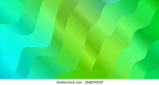 Light Blue, Green vector layout with circular arc. Bright illustration with gradient circular arcs. Pattern for websites, landing pages.