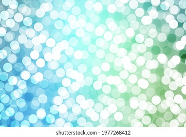 Light Blue, Green vector layout with circle shapes. Abstract illustration with colored bubbles in nature style. Design for poster, banner of websites.