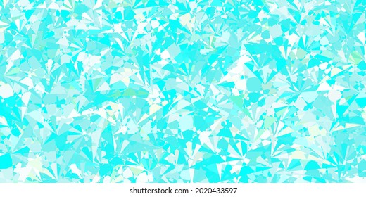 Azul claro, diseño vectorial verde con formas triangulares. Ilustración abstracta inteligente con formas triangulares de estilo moderno. Patrón para promociones.