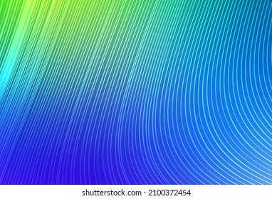 Azul claro, diseño vectorial verde con líneas planas. Ilustración de color brillante con rayas nítidas. Patrón para los sitios web de su empresa.