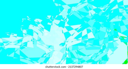 Azul claro, diseño vectorial verde con formas triangulares. Ilustración abstracta inteligente con formas triangulares de estilo moderno. Plantilla para comerciales.