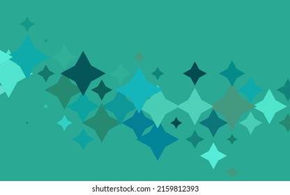 Diseño vectorial verde claro azul con estrellas brillantes. Estrellas sobre fondo abstracto borroso con gradiente. Diseño inteligente para su anuncio comercial.