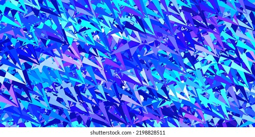Hellblaues, grünes Vektorlayout mit Dreiecksformen. Einfaches Design im abstrakten Stil mit Dreiecken, Linien. Starten Sie Design für Inspiration.