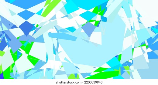 Light Blue, Green vector layout with triangle forms. Triangle shapes with colorful gradient in abstract style. Pattern for wallpapers.