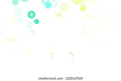 Light Blue, Green vector layout with circle shapes. Blurred decorative design in abstract style with bubbles. Pattern for ads, leaflets.