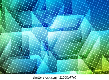 Light Blue, Green vector layout with hexagonal shapes. Design in abstract style with hexagons. New template for your brand book.