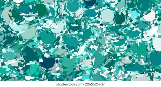 Hellblau, grüner Vektorplan mit Dreiecksformen. Illustration mit abstrakten bunten Dreiecksformen. Landing-Page-Material.