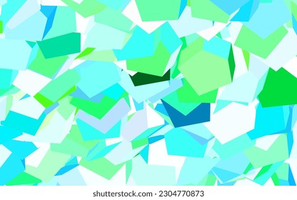 Diseño vectorial verde claro azul con formas hexagonales. Ilustración abstracta con hexágonos coloridos. Diseño para su anuncio comercial.