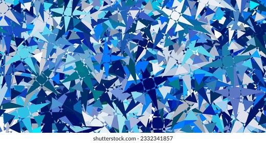 Light Blue, Green vector layout with triangle forms. Simple design in abstract style with triangles, lines. Design for your wallpapers.