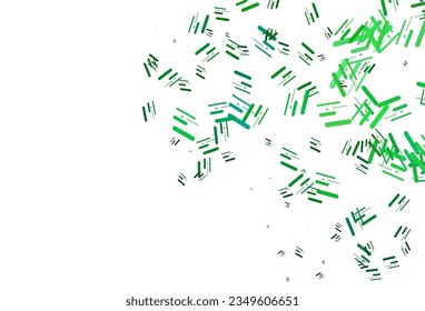 Light Blue, Green vector layout with flat lines. Lines on blurred abstract background with gradient. Pattern for websites, landing pages.