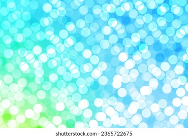 Light Blue, Green vector layout with circle shapes. Abstract illustration with colored bubbles in nature style. Design for your business advert.