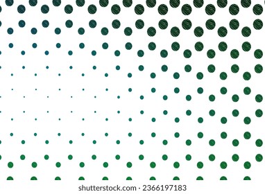 Light blue, green vector layout with circle shapes. Glitter abstract illustration with blurred drops of rain. Template for your brand book.