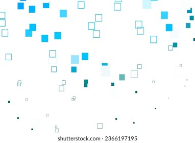 Azul claro, diseño vectorial verde con rectángulos, cuadrados. Ilustración abstracta moderna con rectángulos coloridos. Patrón para sitios web, páginas de inicio.